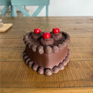 NEW Valentine’s Day Chocolate Cherry Faux Cake Bakery Decor